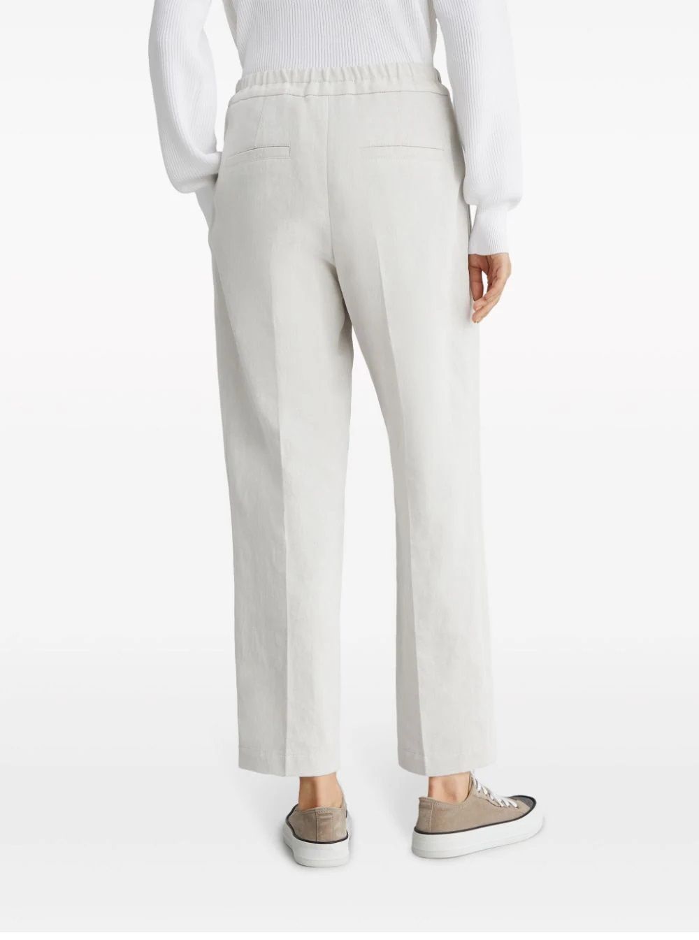パンツ BRUNELLO CUCINELLI Pantalone Gabardine garment dyed trousers for Man in Khaki | Brunello